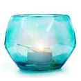 Mainstays Teal Iridescent Faceted Votive and Tealight Candle Holder