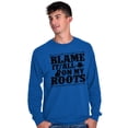 thumbnail image 5 of Blame It On My Roots Country Music Long Sleeve TShirt Men Women Brisco Brands X, 5 of 6