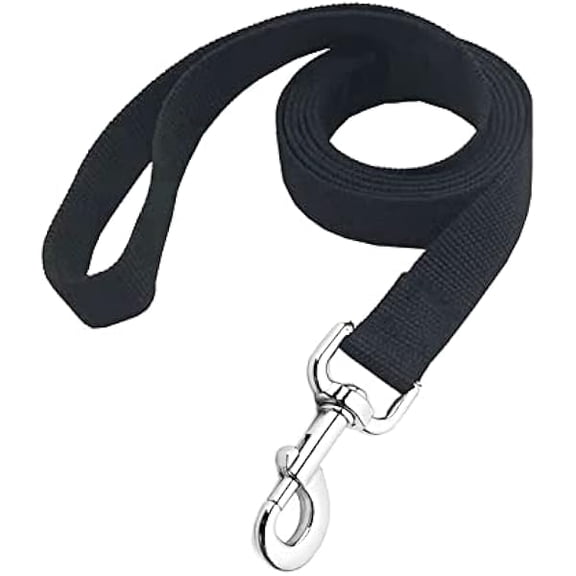 Eryueer Strong Nylon Dog Leash, 5 FT Long Dog Leashes for Medium Large Dogs (5FT, Black)