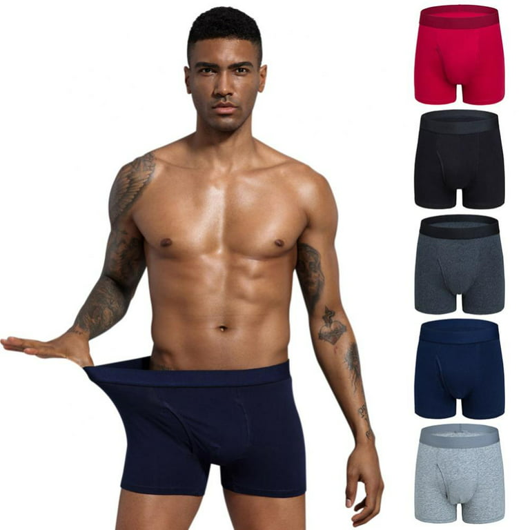 Men's Underwear Boxer Briefs, Cool Dri Moisture-Wicking Underwear, Cotton No -Ride-Up for Men, Multi-packs Available 