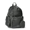 thumbnail image 3 of Madden NYC 18.5" Women's Dome Backpack with Front Pocket and Removable Pouch, Black, 3 of 5