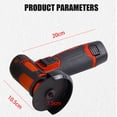 thumbnail image 5 of 12V Cordless Brush Angle Grinder Kit,Ginding disc 3 Inch/76mm,Lightweight Angle Grinder Tool w/ 2PCS 1300mAh Lithium-Ion Battery & Charger,Ergonomic Button Position for Reducing Hand Pressure, 5 of 9