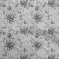 thumbnail image 1 of oneOone Rayon Gray Fabric Floral Retro Sewing Material Print Fabric By The Yard 56 Inch Wide, 1 of 5