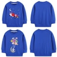 thumbnail image 3 of DOZINSIX 2 Pack Toddler Girls Crewneck Sweatshirts Kids Cotton Cute Embroidered Long Sleeve Fall Winter Pullover Tops, 3 of 9