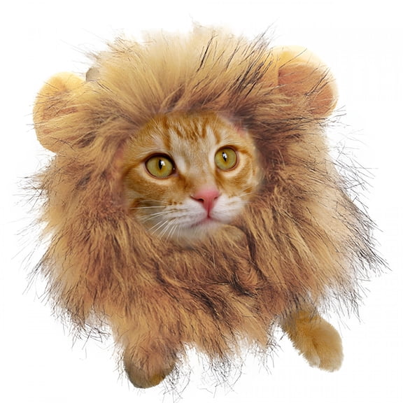 GASTROPOD 2026 New Lions Mane for Dogs Halloween Costumes for Cats Realistic Adjustable Headwear with Ear Funny Outfits Clothes for Rabbit Cosplay Halloween Pets