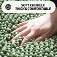 thumbnail image 5 of FloorHug Bathroom Rugs 17"x24", Chenille Bath Rugs Washable for Bathroom Floor, Soft and Absorbent Bath Mat Non-Slip, 1.2" Thick Plush Fluffy Bathroom Mat for Tub and Shower, Green, 5 of 10