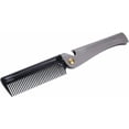 thumbnail image 2 of Peigne à Barbe, Peigne de Mise en Forme à Moustache Pliable avec Poche en Acier Inoxydable Peigne Rond Dents Peigne à Barbe (Noir + Placage en Acier Inoxydable), 2 of 8