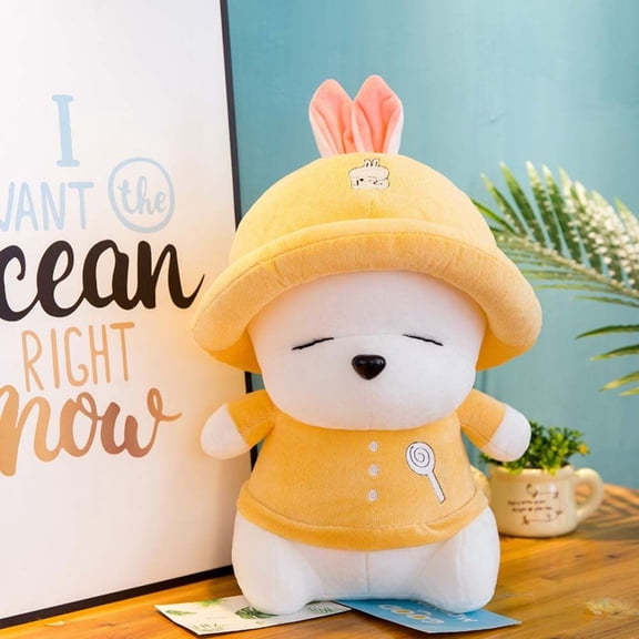 Birthday Gifts For Children Home Decoration Appease Toy Sleep Toy Stuffed Animal Plush Pillow Rogue Rabbit Plush Toy Rabbit Doll Bunny Plush Doll Rabbit Stuffed Toys YELLOW 40CM