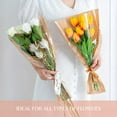 thumbnail image 5 of Flower Bouquet Sleeve Clear Cellophane Plastic Packaging Bags-50 Counts (Brown), 5 of 5