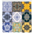 thumbnail image 2 of Moroccan Decor Shower Curtain Set, Multi Set Of Islamic And Portuguese Tile Patterns In Various Tones And Textures Boho Print, Bathroom Accessories, 69W X 70L Inches, By Ambesonne, 2 of 2