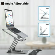JOYEKY Laptop Stand for Desk, Foldable & Portable Computer Stand 360° Rotating, for 10-16 Laptops