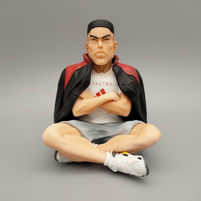 New Hanamichi Sakuragi, Kaede Rukawa Figure, Sitting 5pieces Anime Figures 8cm/3.1inch Handmade PVC Game Character Decoration Gift