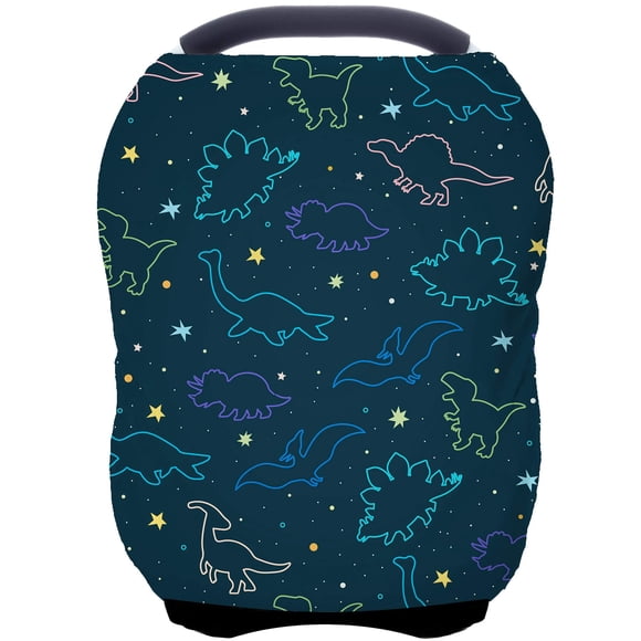 Funda multiuso para asiento de auto ByeBye Calorie, azul oscuro con dinosaurios