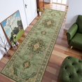 thumbnail image 2 of Boho Vintage Round Rug ft- Faux Wool Dreely Washable Area Rug Small Distressed Throw Rugs Floor Carpet for Door Mat Entryway Bedrooms Laundry (Round - ; Diameter Border ), 2 of 6
