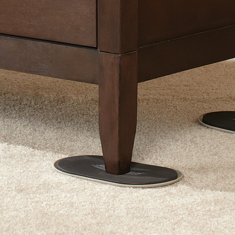Super Sliders 5 3/4 x 9 1/2 Oval Reusable Furniture Sliders for Carpet -  Effortless Moving and Surface Protection, Beige (4 Pack) - Furniture Moving  Sliders 