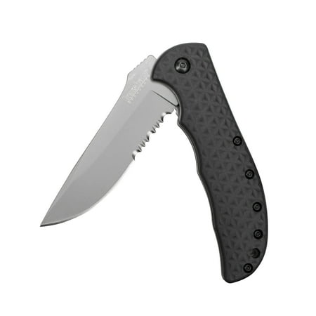 Kershaw Volt II Folder Pocket Knife, 8C13Mov Stainless Drop Point Blade, Black Polyimide