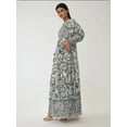 thumbnail image 5 of Printed Long Sleeve Viscose Maxi Dress, 5 of 7