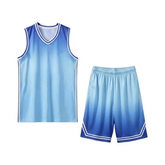 Tiijoy Boys Athletic Tracksuit Sports Outfits Gradient Tank Top Shorts Set, Sizes 3-4