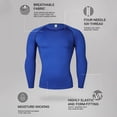 thumbnail image 4 of Haut en Polyester Extensible Uni à Manches Longues et Col Rond pour Hommes 1 Pce, 4 of 7