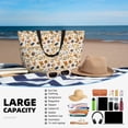 thumbnail image 5 of Daiia cute insects Pattern Beach Travel Bag - Water-Resistant Beach Bag, Lightweight Tote with 7 Pockets for Women and Men - Gym,Pool,Camping,Reusable Grocery Bag, 5 of 7