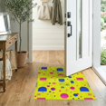thumbnail image 2 of ODIKA 2'x3' Washable Accent Rug Funky Cartoon Aesthetic Graphic Retro Bold Outline Blocks for Bedroom, Nursery, RV, Pet Friendly, Bedside Mat, 2 of 7