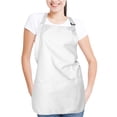 thumbnail image 4 of DALIX Apron Commercial Restaurant Home Bib Spun Poly Cotton Kitchen Aprons (3 Pockets) in White, 4 of 6