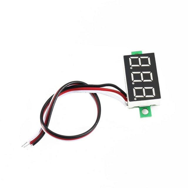 pitrice V18D Module Voltmètre Numérique à Double Fil 3 Chiffres 0.28 Pouces LED - Noir + Blanc (DC 0100V)