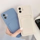 thumbnail image 2 of Funda con tarjetero para Iphone 11, Funda de silicona con ranura para tarjetas, Funda Iphone 14 12 13 Pro Max 13 Mini XR 7 8 Plus SE 2022 X XS Max Tan Jianjun unisex, 2 of 2