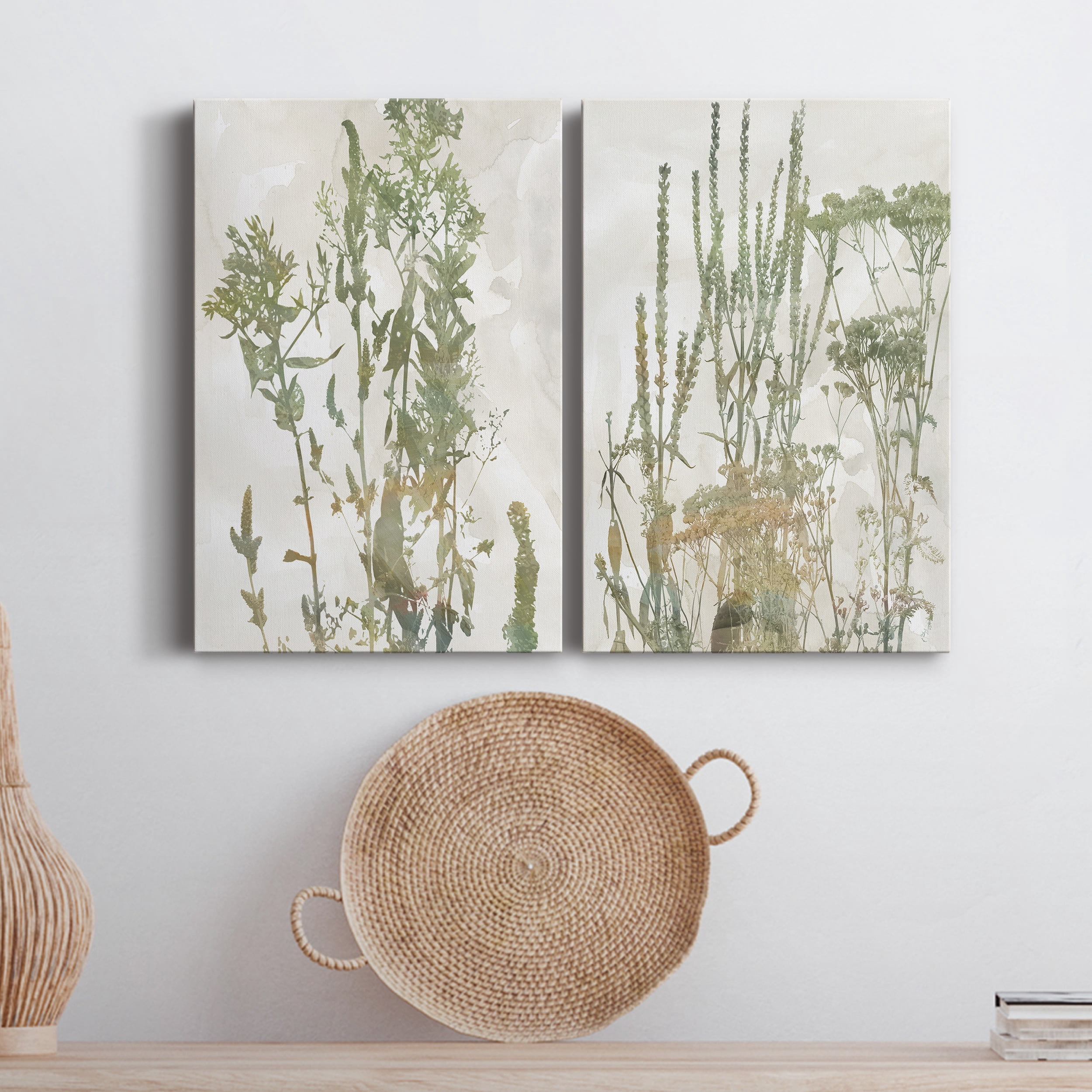 Untamed Garden I Premium Gallery Wrapped Canvas - Ready to Hang - Set of 2 - 8 x 12 Each