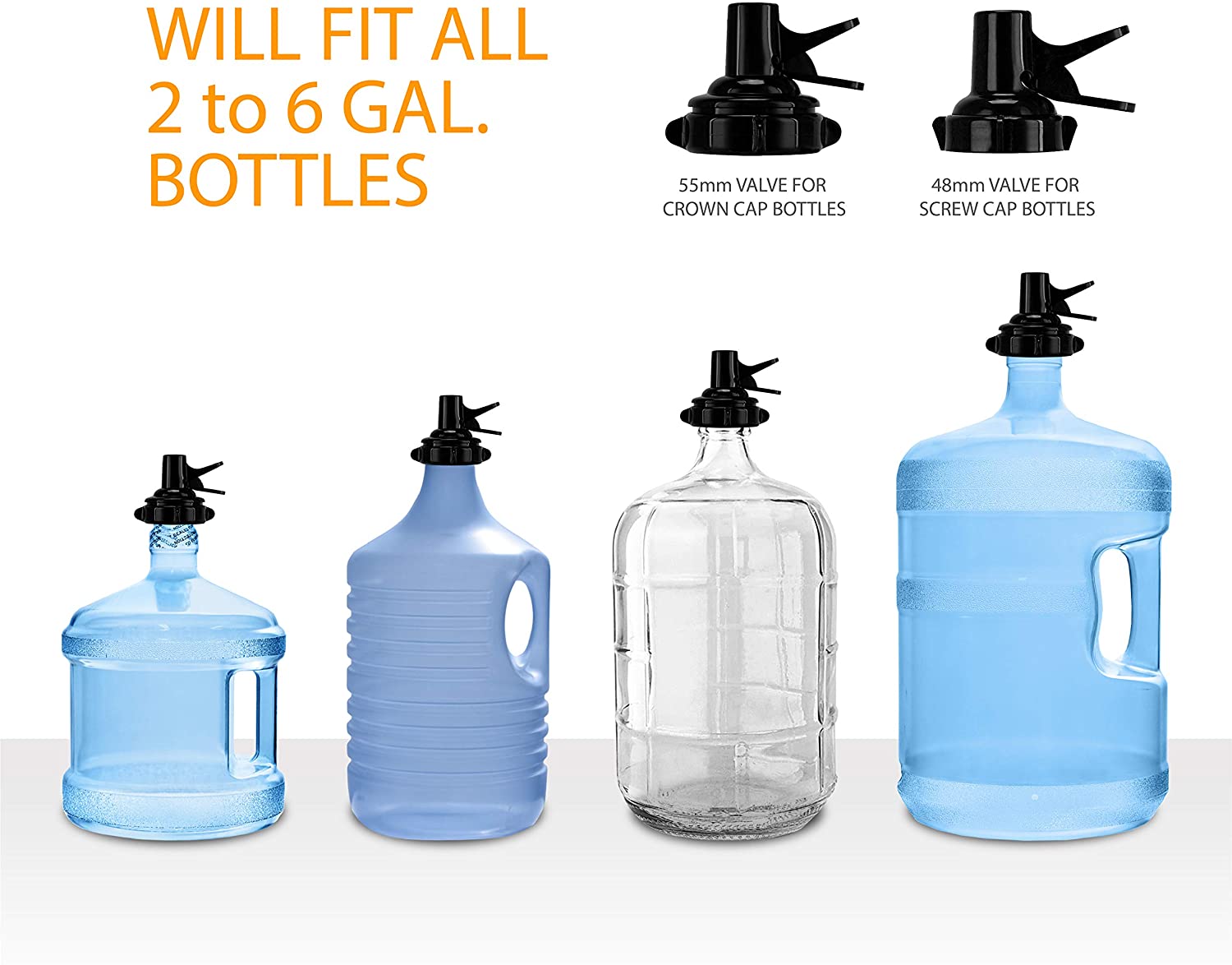 Brio Compact Black Metal-Plated Water Bottle Stand for 3-5 Gallon Bottles