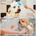 ELEGX Pet Grooming Bath Massage Brush with Soap and Shampoo Dispenser