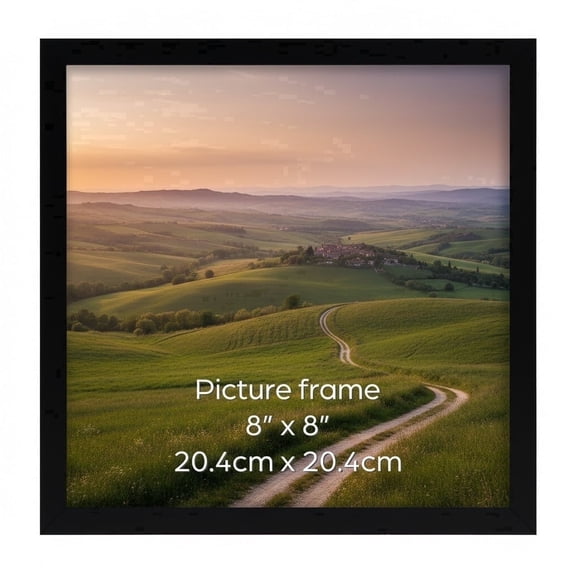 2-Opening 8x8 Black Picture Frame for Wall