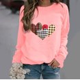 thumbnail image 2 of YOIAVAIOY Women Valentine's day Sweatshirts Couple Print Long Sleeve Crew Neck Casual Sweatshirt Winter Warm Pullover Tops Pink XXL, 2 of 5