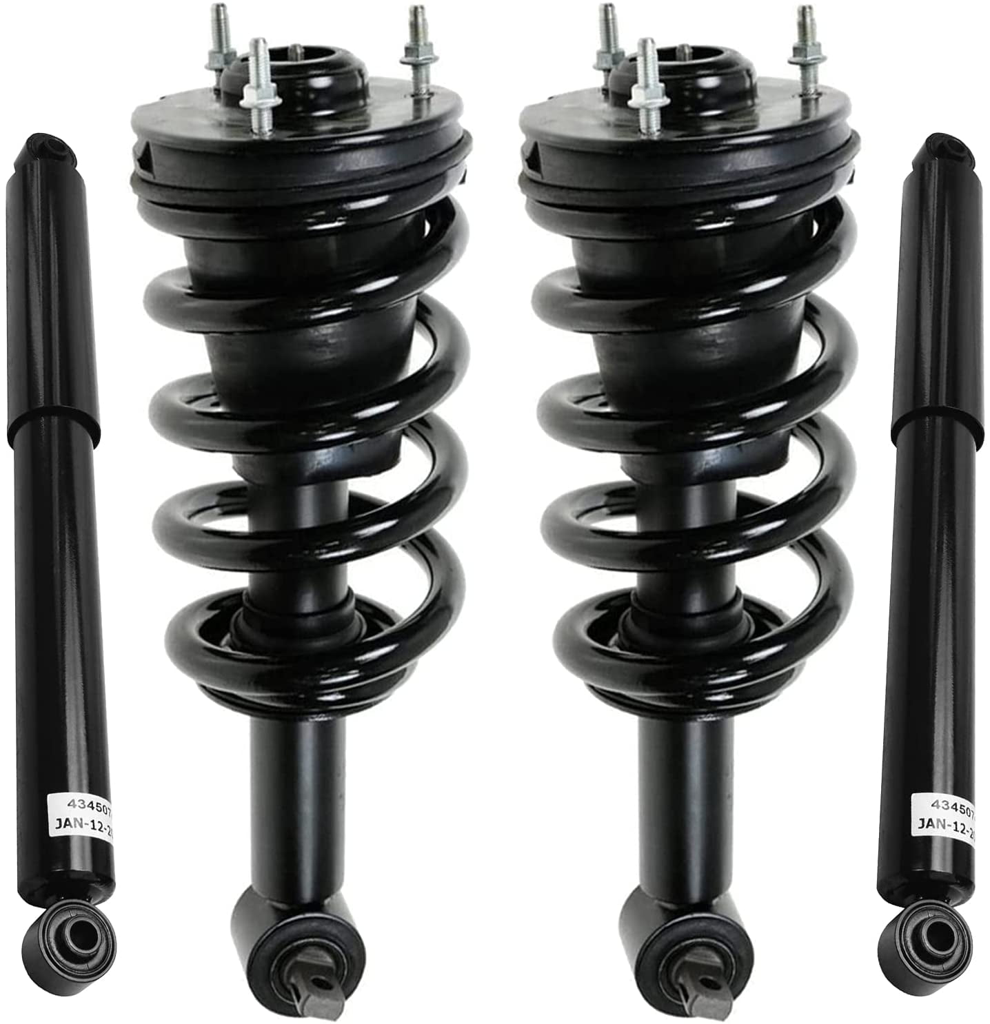 2 Not for Electronic Suspension Detroit Axle - 2007-13 Sierra/Silverado 1500 Both New Front Driver & Passenger Side Complete Strut & Spring Assembly - 