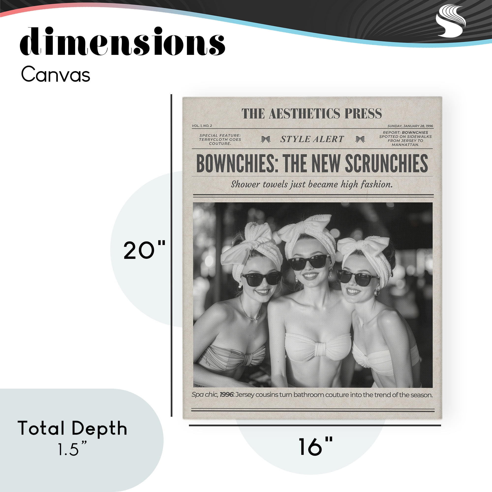 The Aesthetics Press Magazine Canvas Wall Art, design by A Barefoot Stylist