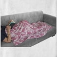 thumbnail image 5 of Vines Soft Flannel Fleece Throw Blanket, Monotone Grapes Leaves Wine Theme Blush Tones Rhythmic Abstract Pattern, Cozy Plush for Indoor and Outdoor Use, 50" x 70", Pastel Pink and White, by Ambesonne, 5 of 5