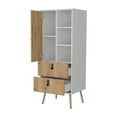 thumbnail image 4 of Miekor Furniture Chase White and Macadamia 2-Drawer Tall Dresser BS6753, 4 of 6