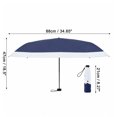 thumbnail image 4 of Unique Bargains 1 Pc Folding Umbrella Lightweight Two-color Travel Umbrella Navy Blue White, 4 of 6