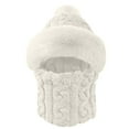 thumbnail image 2 of Unisex Balaclava Style Hat and Scarf in One, Windproof Cold Weather Face Mask, 4-in-1 Winter Headwear, Fleece Lined Neck Gaiter, Ski Mask for Outdoor Sports - White, 2 of 5