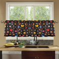thumbnail image 4 of Yayeee Kitchen Curtains Tier Set of 2 Light Filtering 57"x24" Over Sink Window Panels, Moon Pattern, 4 of 7