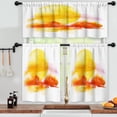 thumbnail image 3 of LALILO Kitchen Curtains and Valances Set of 3 36" Watercolor Window Treatment Tiers for Window Decor, 3 of 5