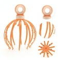 thumbnail image 3 of Unique Bargains 1 Pc Women Durable Eighteen Claws Style Head Massager for Home for Office Orange Plastic Steel Ball, 3 of 4