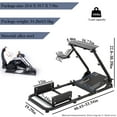 thumbnail image 2 of Marada Racing Simulator Cockpit Stand Height Length Adjustable Fit for Logitech G27 G29 G923 G920 Racing Wheel Stand, 2 of 10