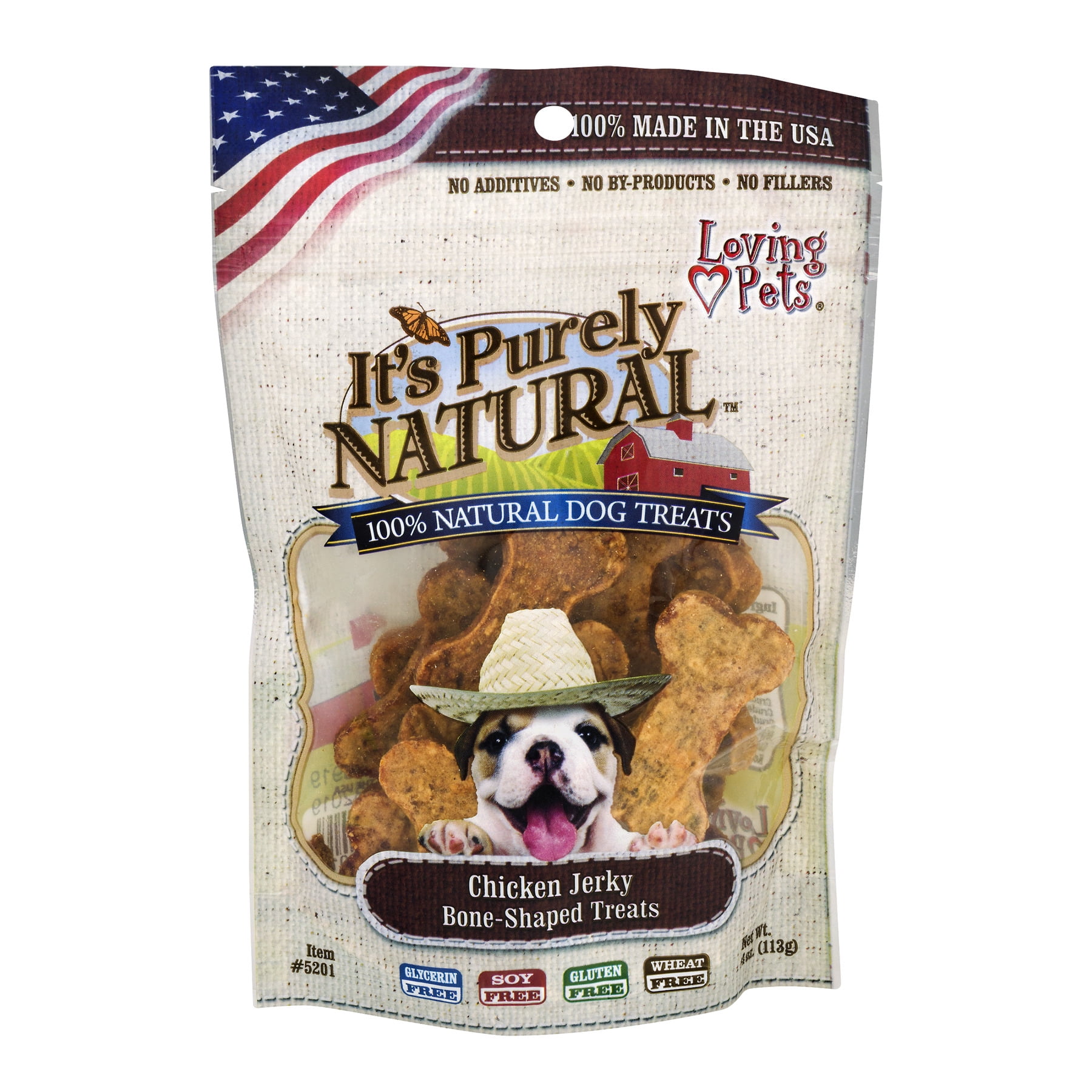 Loving Pets It's Purely Natural Chicken Jerky Dog Treats, 4.0 Oz