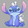 thumbnail image 2 of Boy's Lilo & Stitch Hanging with Ducks Graphic Tee Athletic Heather Large, 2 of 5