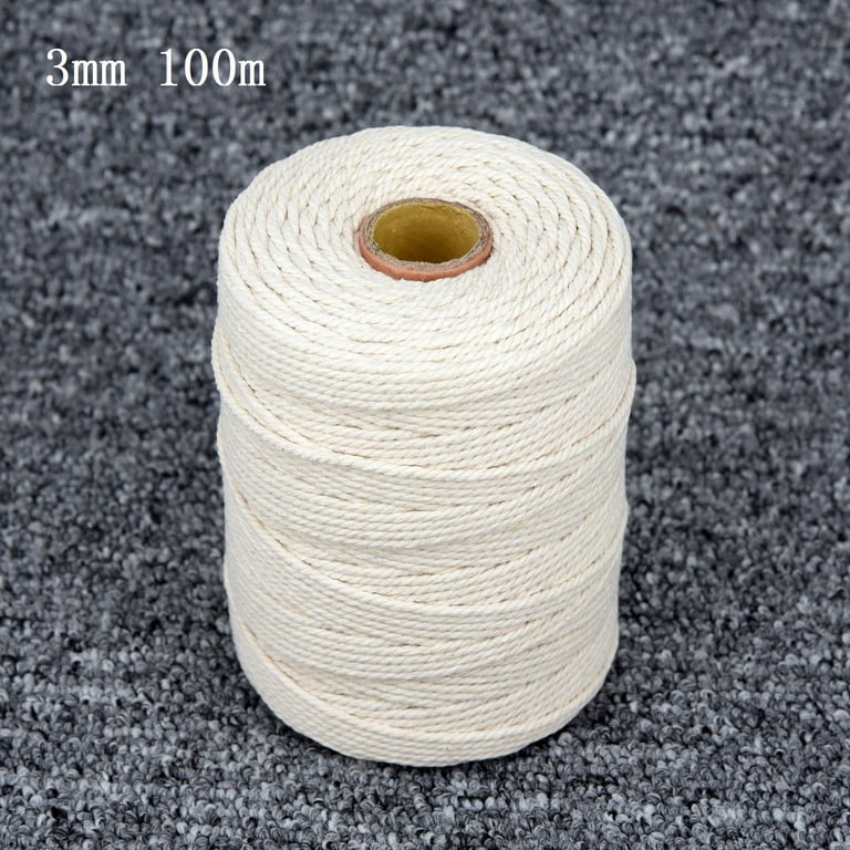 Macrame Cord 3mm x 328Feet, Natural Cotton Macrame Rope - Twisted Macrame  Cotton Cord for Wall Hanging, Plant Hangers, Crafts, Gift Wrapping and  Wedding Decorations 