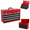 Red+Black + Steel+4, variant on YANGXUN 21 Inch Antique Grey Metal Tool Box 4-Drawer Portable Tool Chest with EVA Liner, Ball Bearing Slide & Locking System, Powder Coated Tool Organizer