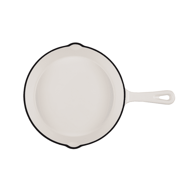 Enameled Cast Iron 8 Fry Pan - White – Eco + Chef Kitchen