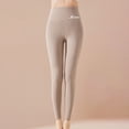 thumbnail image 4 of FJHNGBDH Women Cozy Velour Legging High Waist Buttery Soft Warm Letter Printed Trousers Velvet Stretch Seamless Yoga Pant Autumn And Winter Plus Size Bottoms Seamless Thermal Pants, 4 of 6