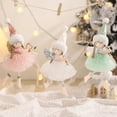 thumbnail image 2 of Ángel de peluche verde sentado para niña, regalo de Navidad 2024, colgante para árbol de Navidad, adornos colgantes de Papá Noel, decoraciones navideñas para el hogar, 2 of 5